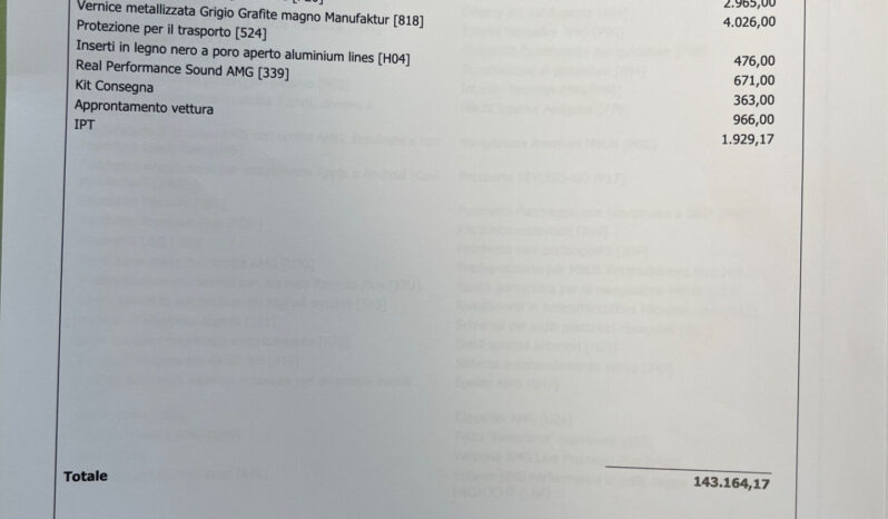 Mercedes-Benz C 63 AMG Premium Plus possibilità noleggio no scoring pieno