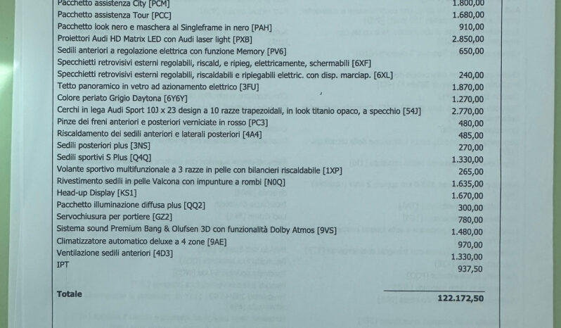Audi Q8 50 tdi Sline possibilità noleggio no scoring pieno