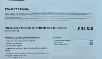Renault Arkana 1.6 Techno possibilità noleggio no scoring pieno