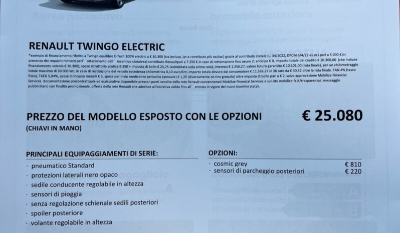 Renault Twingo Electric possibilità noleggio no scoring pieno