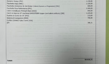 CUPRA Formentor 2.0 tdi dsg possibilità noleggio no scoring pieno