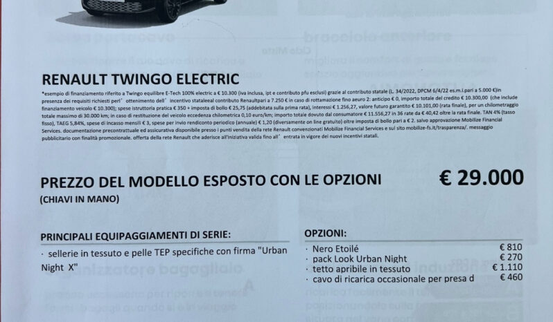 Renault Twingo Electric possibilità noleggio no scoring pieno