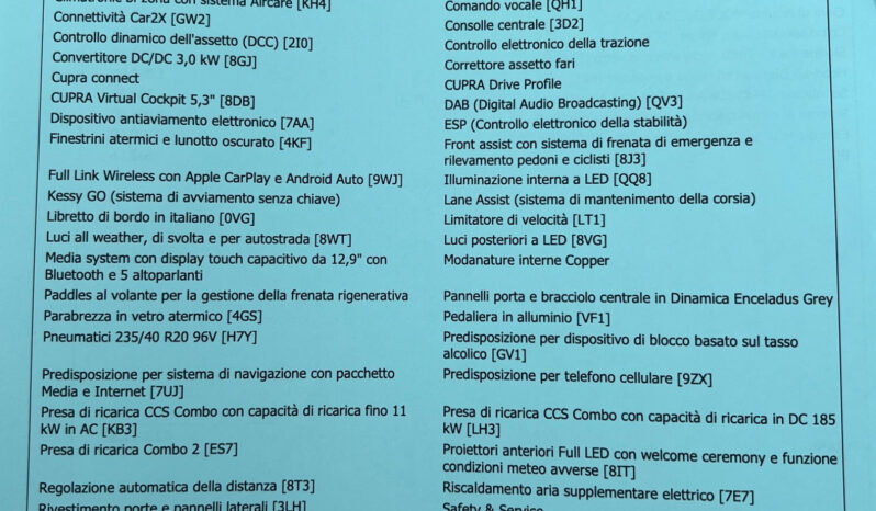 Cupra Born 79kWh 326 CV VZ Super Offerta T-Stock pieno