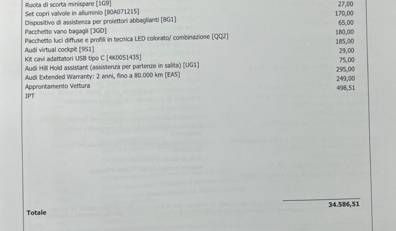 Audi A1 allstreet 30 possibilità noleggio no scoring pieno