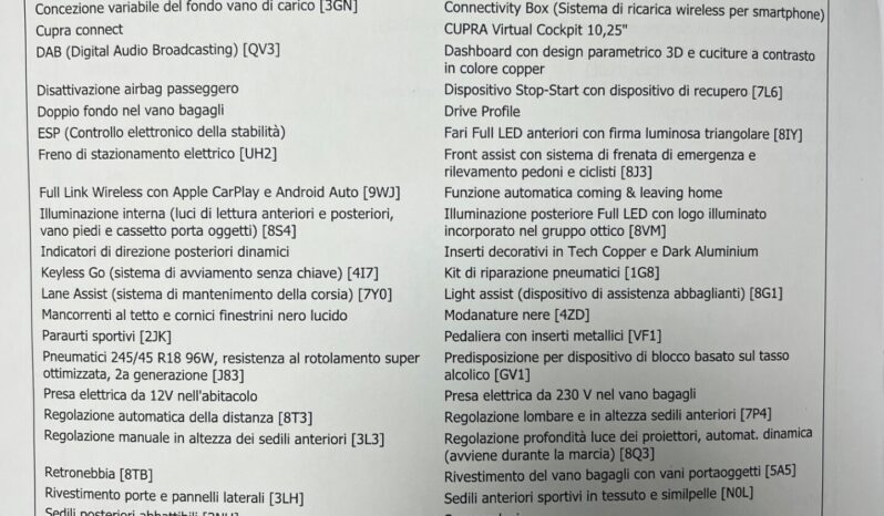 CUPRA Formentor 2.0 tdi dsg possibilità noleggio no scoring pieno