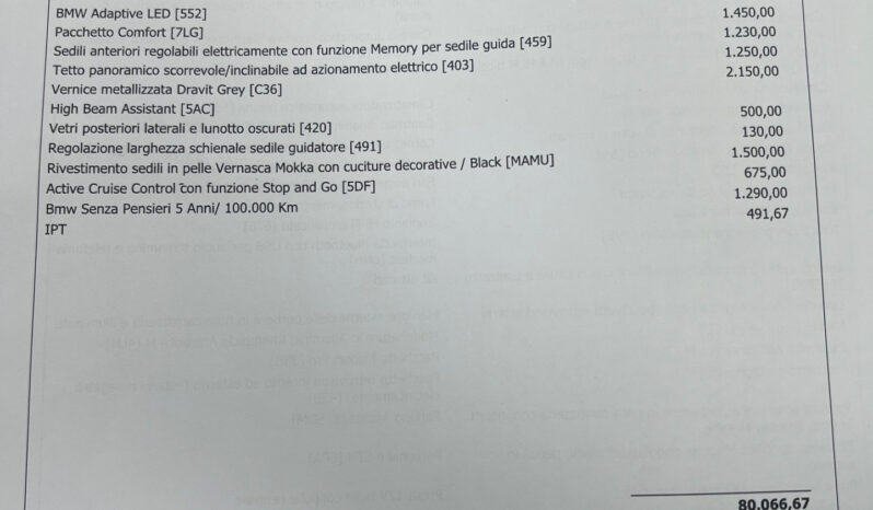 BMW 420 d xdrive MSport possibilità noleggio no scoring pieno