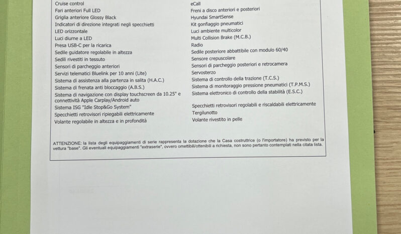 Hyundai BAYON 1.2 mpi Xline possibilità noleggio no scoring pieno