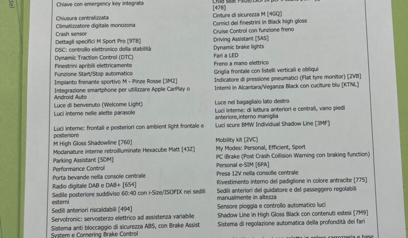 BMW 118 d MSport Pro possibilità noleggio no scoring pieno