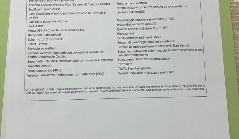 Jeep Renegade 1.3 possibilità trasformazione AutocarroN1 pieno