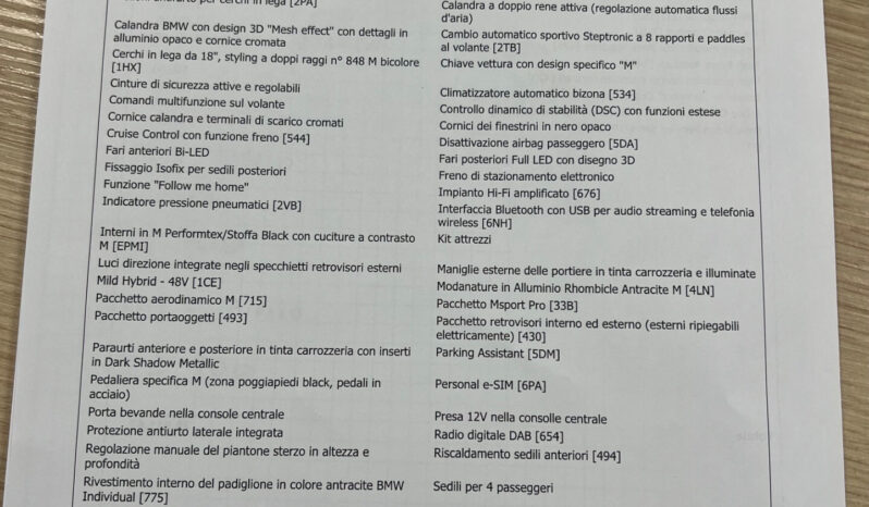 Bmw 420d 48V xDrive Coupé Msport Pro Anticipo €22.370 noleggio no scoring pieno