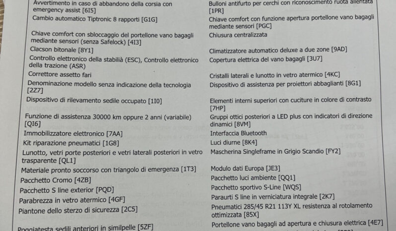 Audi Q8 TDI quattro 210 kW tiptronic S line edition possibilità noleggio no scoring pieno