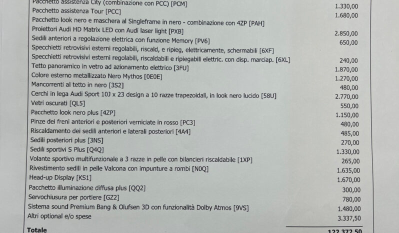 Audi Q8 TDI quattro 210 kW tiptronic S line edition possibilità noleggio no scoring pieno