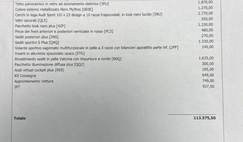 Audi Q8 SUV TDI quattro 210 kW tiptronic S line edition Possibilità noleggio no scoring pieno