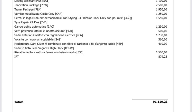 Bmw 520d 48V sDrive Msport possibilità noleggio no scoring pieno