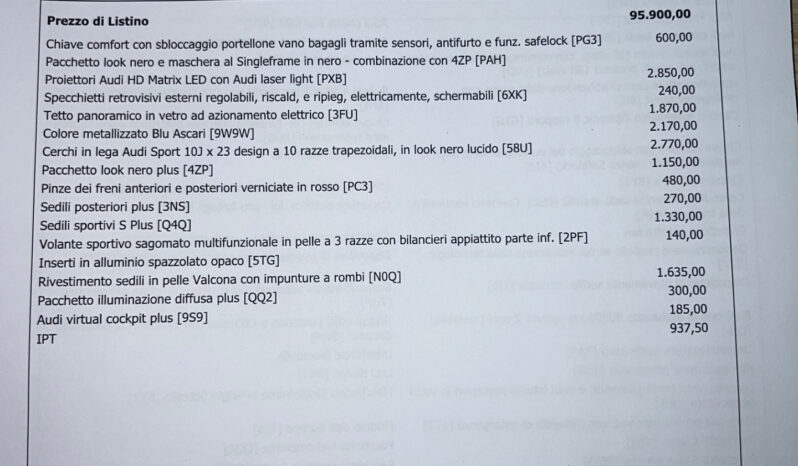 Audi Q8 SUV TDI quattro 210 kW tiptronic S line edition Possibilità noleggio no scoring pieno