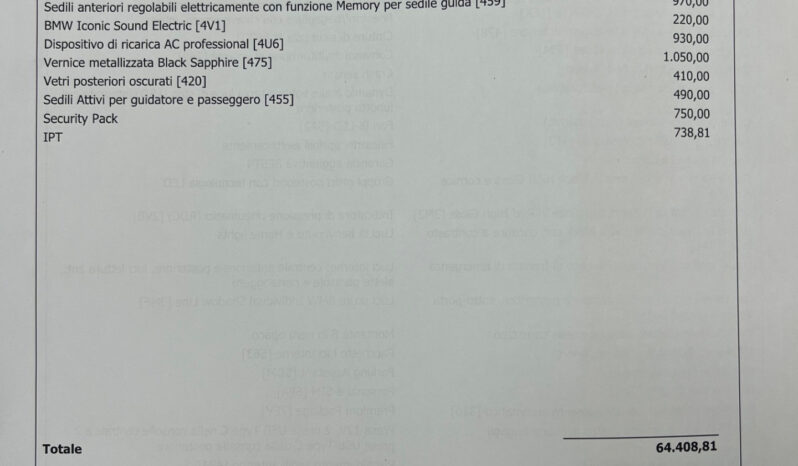 Bmw IX1 eDrive 20 Msport Pro possibilità noleggio no scoring pieno