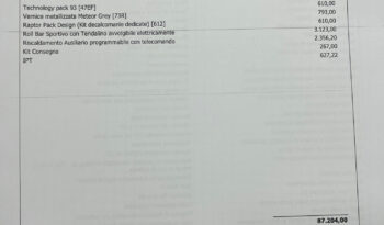 Ford Ranger Raptor 2.0 Ecoblue 4WD DC 5 posti Anticipo €18.469 Noleggio no Scoring pieno