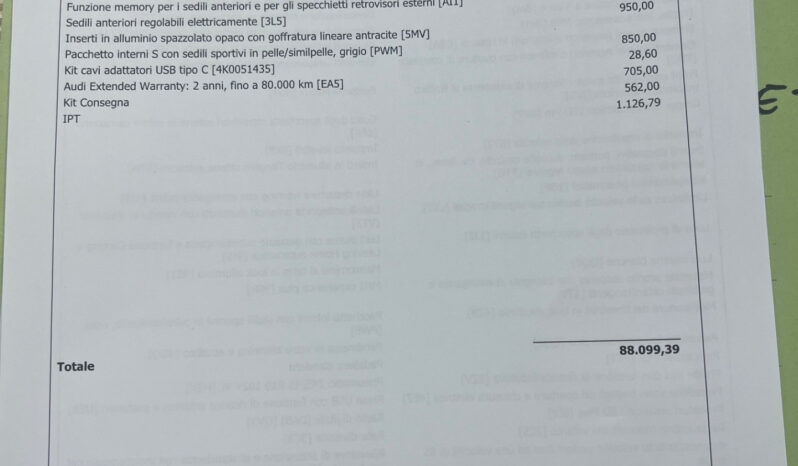 Audi A6 Avant TDI 150 kW S tronic quattro line edition – possibilità noleggio no scoring pieno