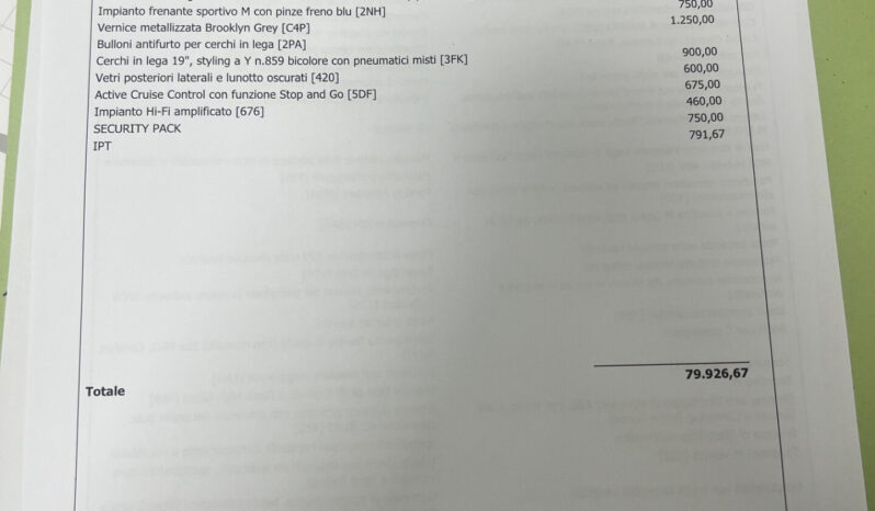 BMW 420d 48V xDrive Coupé Msport – possibilità noleggio no scoring pieno