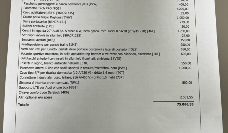 Audi Q3 1.5 177CV e-hybrid S line Stronic – possibilità noleggio no scoring pieno