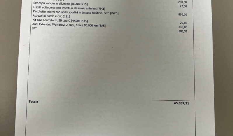 Audi A3 SPB 35 1.5 150CV tfsi mhev Business Stronic – possibilità noleggio no scoring pieno
