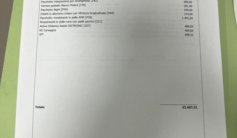 Mercedes-Benz A 180d AMG Line Premium auto – possibilità noleggio no scoring pieno
