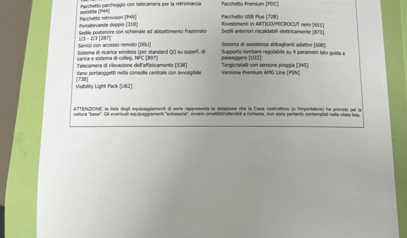 Mercedes-Benz A 180d AMG Line Premium auto – possibilità noleggio no scoring pieno