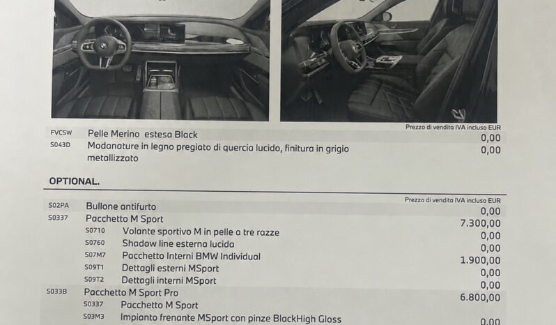 BMW 740d mhev xdrive MSport Pro auto – possibilità noleggio no scoring pieno